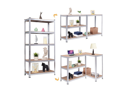 Polica metal-medijapan 180x90x60cm, 5x100kg galvanizovana