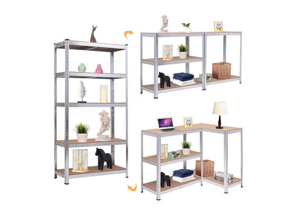 Polica metal-medijapan 180x90x50cm, 5x100kg galvanizovana