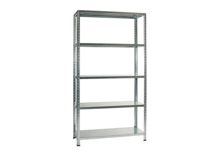 Polica metal-metal 187x100x35cm, 5x60kg Siva – vijak