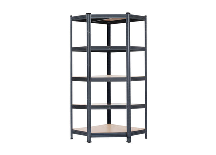 Polica Ugao 180x90x90x45cm, 5x175kg, antracit