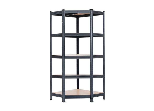 Polica Ugao 180x90x90x40cm, 5x175kg, antracit