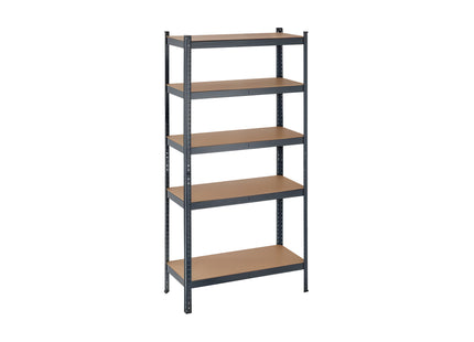 Polica metal-medijapan 180x100x45cm, 5x175kg antracit