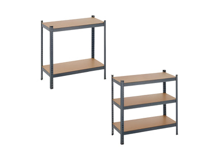 Polica metal-medijapan 180x60x45cm, 5x175kg antracit