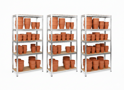 Set od 3 police 180x90x45cm, 5x100kg galva