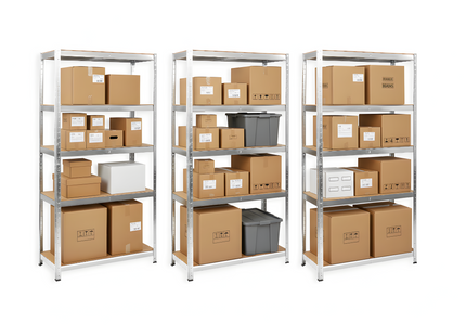 Set od 3 police 180x100x40cm, 5x100kg galva