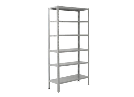 Polica Metal-metal 209x100x30cm, 6x65kg bela