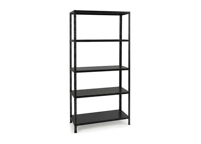 Polica metal-metal 188x100x40cm, 5x130kg, Crna
